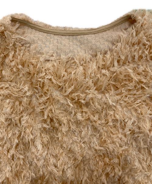 chignon（シニヨン）chignon (シニヨン) フェザーフリンジルーズT　1436-558YE オレンジ サイズ:Freeの古着・服飾アイテム