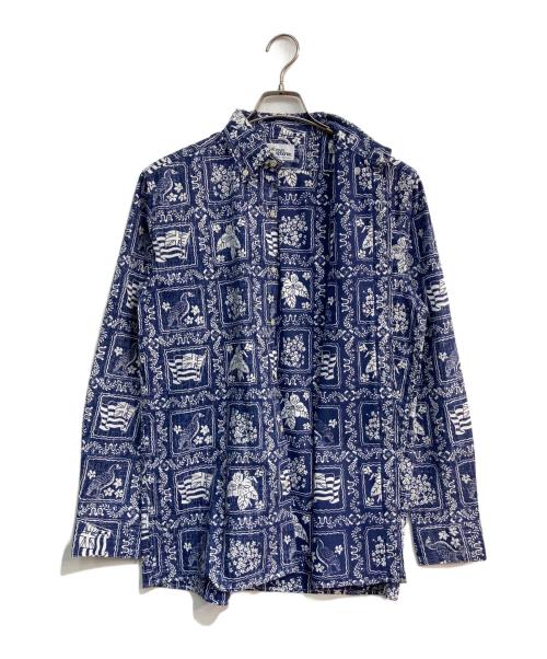 reyn spooner（レイン スプナー）reyn spooner (レイン スプナー) 総柄シャツ ブルー サイズ:Sの古着・服飾アイテム