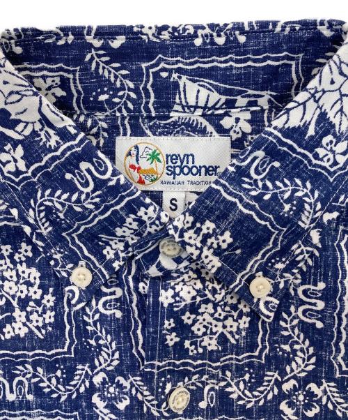 reyn spooner（レイン スプナー）reyn spooner (レイン スプナー) 総柄シャツ ブルー サイズ:Sの古着・服飾アイテム