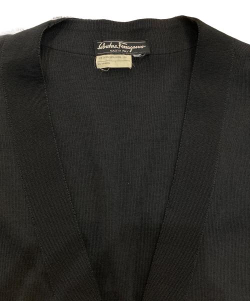 Salvatore Ferragamo（サルヴァトーレ フェラガモ）Salvatore Ferragamo (サルヴァトーレ フェラガモ) Vネックカーディガン ブラック サイズ:-の古着・服飾アイテム
