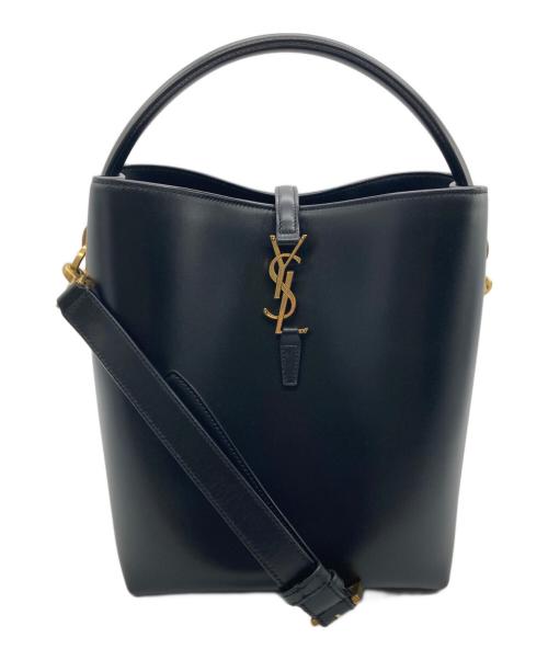 Saint Laurent Paris（サンローランパリ）Saint Laurent Paris (サンローランパリ) Shiny Calfskin Le 37 Bucket　PLB 742828 ブラック サイズ:-の古着・服飾アイテム