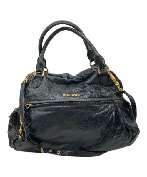 MIU MIU（ミュウミュウ）MIU MIU (ミュウミュウ) 2WAYバッグ ブラックの古着・服飾アイテム