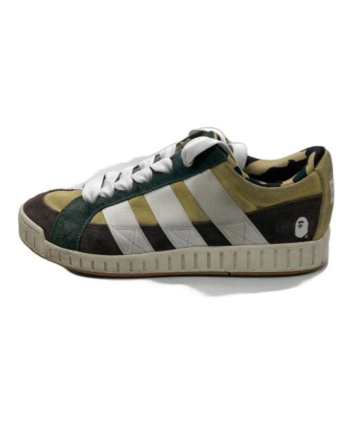 adidas（アディダス）adidas (アディダス) A BATHING APE (ア ベイシング エイプ) LWST BAPE SAND ベージュ×グリーン サイズ:28.5cmの古着・服飾アイテム