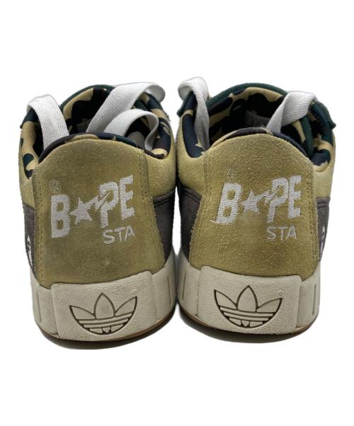 adidas（アディダス）adidas (アディダス) A BATHING APE (ア ベイシング エイプ) LWST BAPE SAND ベージュ×グリーン サイズ:28.5cmの古着・服飾アイテム