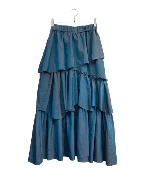 MAISON SPECIAL（メゾンスペシャル）MAISON SPECIAL (メゾンスペシャル) シャンブレータフタボリュームスカート ブルー サイズ:Freeの古着・服飾アイテム