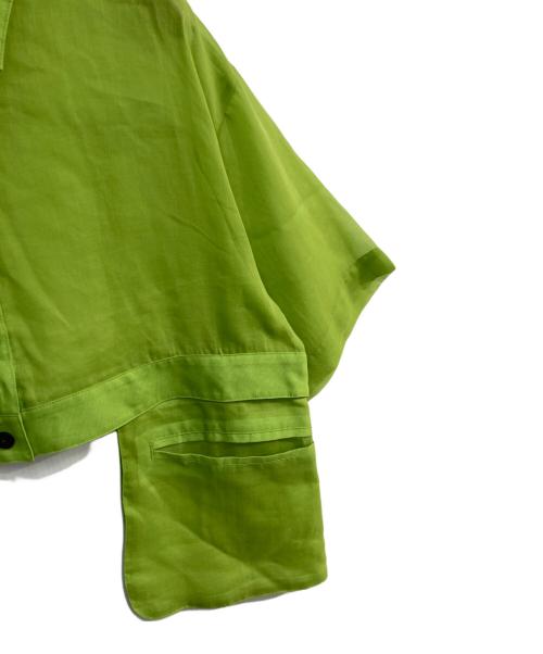 MAISON SPECIAL（メゾンスペシャル）MAISON SPECIAL (メゾンスペシャル) サイドポケットクロップドシャツ グリーン サイズ:Freeの古着・服飾アイテム