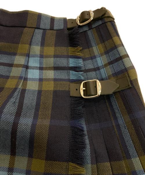 O'NEIL OF DUBLIN（オニールオブダブリン）O'NEIL OF DUBLIN (オニールオブダブリン) プリーツラップチェックスカート　1524-343-4379 ブルー×ネイビー サイズ:10 未使用品の古着・服飾アイテム