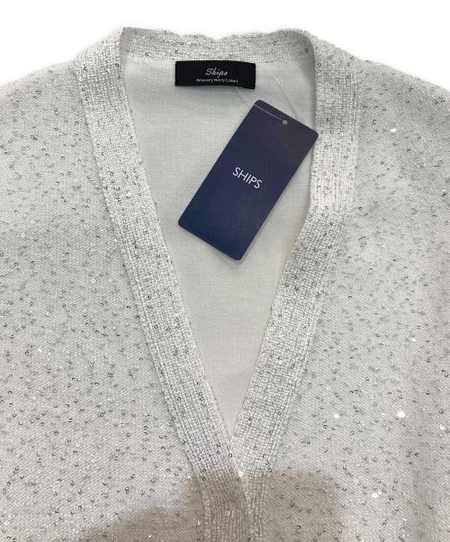 SHIPS Primary navy label（シップス プライマリー ネイビー レーベル）SHIPS Primary navy label (シップス プライマリー ネイビー レーベル) スパンコールジレ ホワイト サイズ:1 未使用品の古着・服飾アイテム