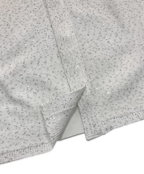 SHIPS Primary navy label（シップス プライマリー ネイビー レーベル）SHIPS Primary navy label (シップス プライマリー ネイビー レーベル) スパンコールジレ ホワイト サイズ:1 未使用品の古着・服飾アイテム