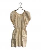 MIU MIUミュウミュウ）の古着「ギャザーシルクワンピース　AMM 2008 2905」｜クリーム