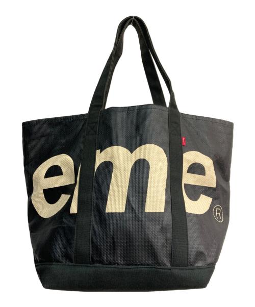 SUPREME（シュプリーム）Supreme (シュプリーム) Raffia Tote Bag ブラックの古着・服飾アイテム