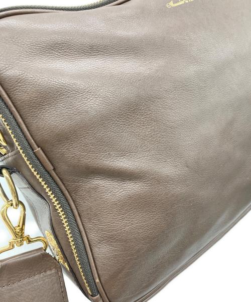 A.D.M.J.（エーディーエムジェイ）A.D.M.J. (エーディーエムジェイ) レザーショルダーバッグ ブラウンの古着・服飾アイテム