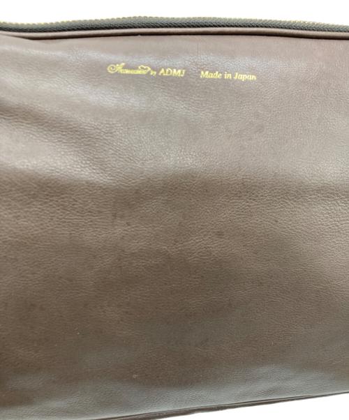 A.D.M.J.（エーディーエムジェイ）A.D.M.J. (エーディーエムジェイ) レザーショルダーバッグ ブラウンの古着・服飾アイテム