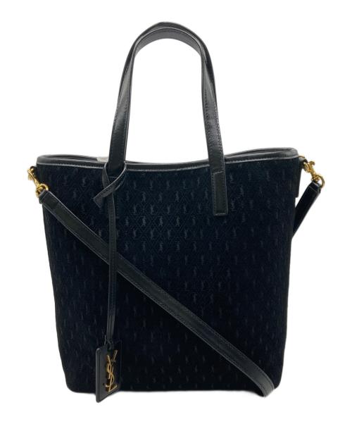 Saint Laurent Paris（サンローランパリ）Saint Laurent Paris (サンローランパリ) モノグラム2WAYショッピングトートバッグ ブラックの古着・服飾アイテム
