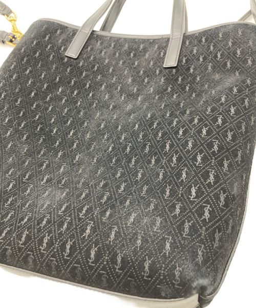 Saint Laurent Paris（サンローランパリ）Saint Laurent Paris (サンローランパリ) モノグラム2WAYショッピングトートバッグ ブラックの古着・服飾アイテム