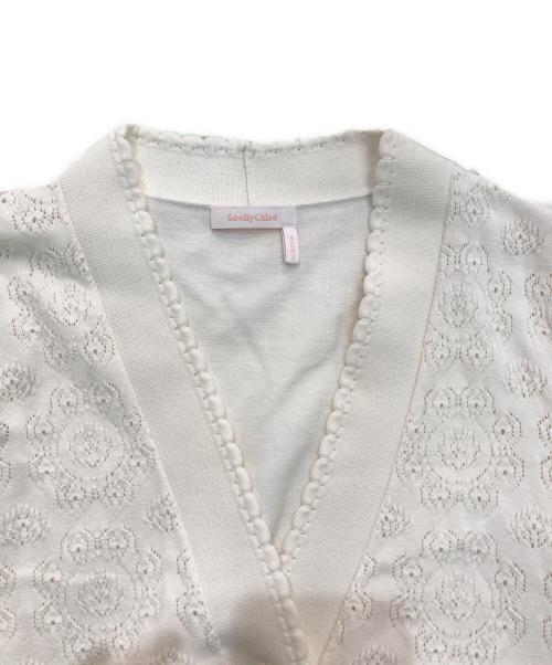 SEE BY CHLOE（シーバイクロエ）SEE BY CHLOE (シーバイクロエ) レースカーディガン アイボリー サイズ:Sの古着・服飾アイテム