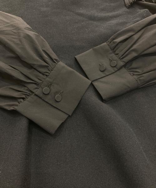 CELFORD（セルフォード）CELFORD (セルフォード) プリーツスリーブニットプルオーバー　CWNT225046 ブラック サイズ:38の古着・服飾アイテム