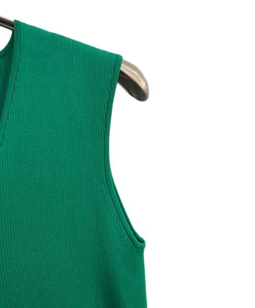 BALLSEY（ボールジィ）BALLSEY (ボールジィ) コットンオーガンジーコンビ ノースリーブマキシワンピース　11-06-21-06708 グリーン サイズ:36の古着・服飾アイテム