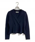 CELFORDセルフォード）の古着「テーラードペプラムニットジャケット　CWNT195064」｜ネイビー