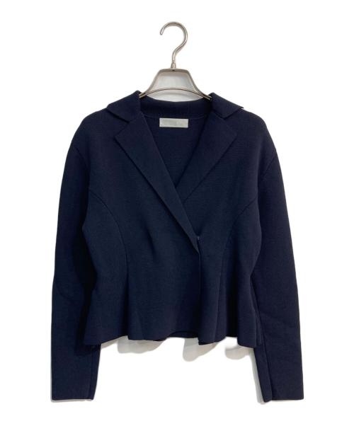CELFORD（セルフォード）CELFORD (セルフォード) テーラードペプラムニットジャケット　CWNT195064 ネイビー サイズ:38の古着・服飾アイテム