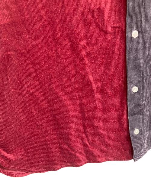 STARTER（スターター）STARTER (スターター) フード付きコーデュロイシャツ レッド サイズ:Lの古着・服飾アイテム