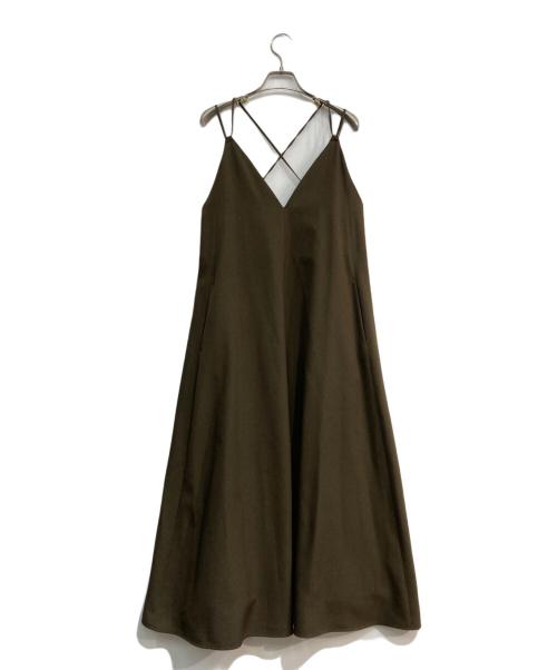 Spick and Span（スピック＆スパン）Spick and Span (スピックアンドスパン) ウールライクツイル キャミソールドレス　 オリーブ サイズ:Freeの古着・服飾アイテム