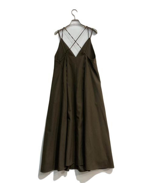Spick and Span（スピック＆スパン）Spick and Span (スピックアンドスパン) ウールライクツイル キャミソールドレス　 オリーブ サイズ:Freeの古着・服飾アイテム