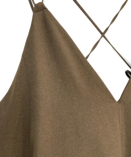 Spick and Span（スピック＆スパン）Spick and Span (スピックアンドスパン) ウールライクツイル キャミソールドレス　 オリーブ サイズ:Freeの古着・服飾アイテム