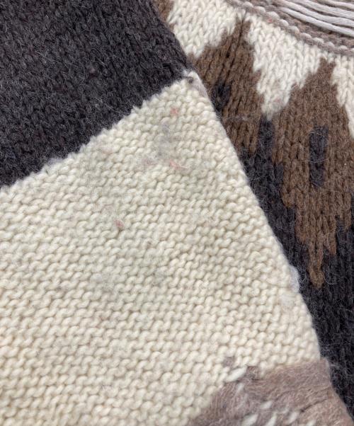 H&M（エイチアンドエム）H&M (エイチアンドエム) Maison Martin Margiela (メゾンマルタンマルジェラ) ノルディックニット ベージュ×ブラウン サイズ:Lの古着・服飾アイテム