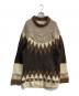 H&M（エイチアンドエム）の古着「ノルディックニット」｜ベージュ×ブラウン