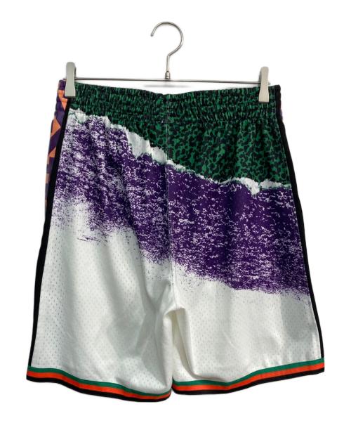 MITCHELL & NESS（ミッチェルアンドネス）MITCHELL & NESS (ミッチェルアンドネス) バスケットボールハーフパンツ ホワイト×グリーン サイズ:Mの古着・服飾アイテム