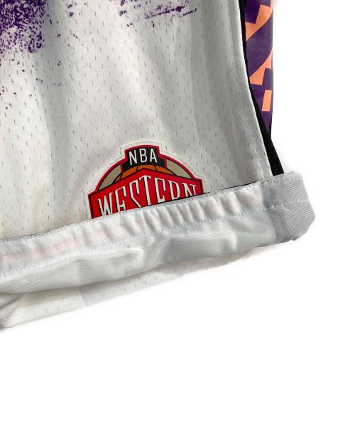 MITCHELL & NESS（ミッチェルアンドネス）MITCHELL & NESS (ミッチェルアンドネス) バスケットボールハーフパンツ ホワイト×グリーン サイズ:Mの古着・服飾アイテム