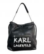 Karl Lagerfeldカール ラガーフェルド）の古着「soho Graffiti Black Bucket Bag」｜ブラック