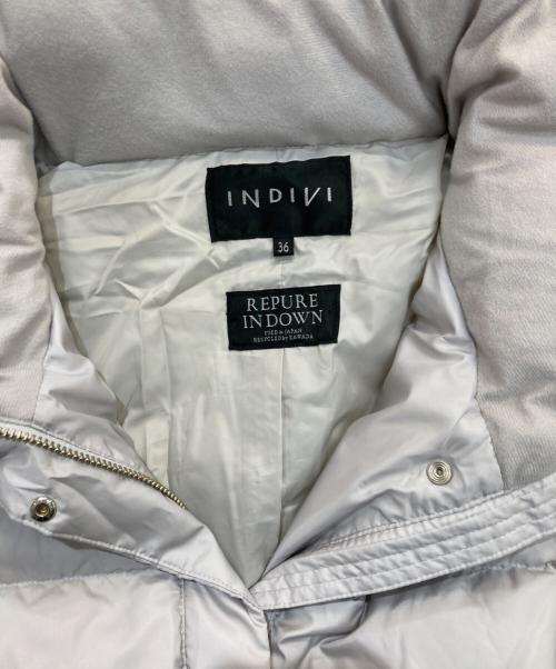 INDIVI（インディヴィ）INDIVI (インディヴィ) ミドル丈ウォッシャブルダウンコート　127-99021 グレー サイズ:36の古着・服飾アイテム
