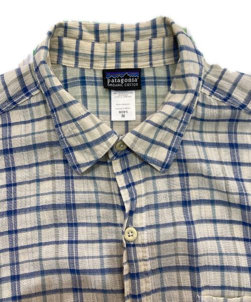 Patagonia（パタゴニア）Patagonia (パタゴニア) オーガニックコットンチェックシャツ ブルー×ホワイト サイズ:Mの古着・服飾アイテム