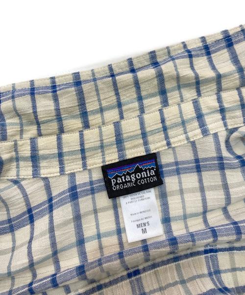 Patagonia（パタゴニア）Patagonia (パタゴニア) オーガニックコットンチェックシャツ ブルー×ホワイト サイズ:Mの古着・服飾アイテム