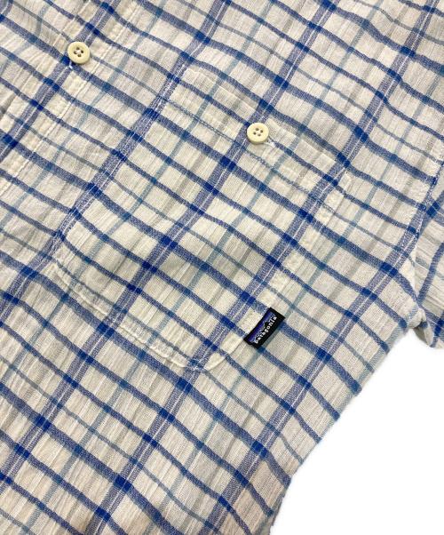 Patagonia（パタゴニア）Patagonia (パタゴニア) オーガニックコットンチェックシャツ ブルー×ホワイト サイズ:Mの古着・服飾アイテム