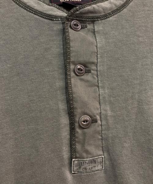 RRL（ダブルアールエル）RRL (ダブルアールエル) ヘンリーネックカットソー グリーン サイズ:XSの古着・服飾アイテム