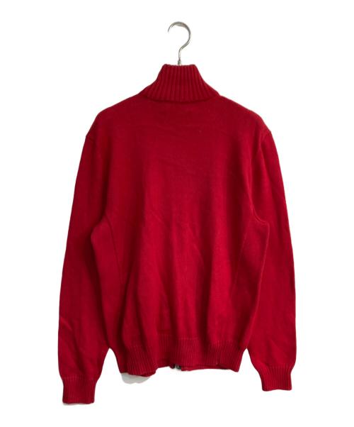 POLO RALPH LAUREN（ポロ・ラルフローレン）POLO RALPH LAUREN (ポロ・ラルフローレン) ジップアップニット レッド サイズ:Mの古着・服飾アイテム