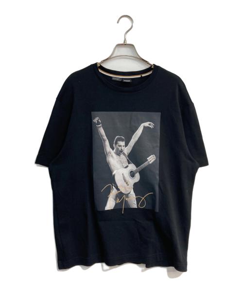 BOSS（ボス）BOSS (ボス) エクスクルーシブ アートワークインターロックコットン Tシャツ　50487153 ブラック サイズ:Lの古着・服飾アイテム