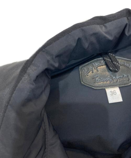 RockyMountainFeatherBed（ロッキーマウンテンフェザーベッド）RockyMountainFeatherBed (ロッキーマウンテンフェザーベッド) ヨークレザー切替ダウンベスト　450-452-02 ブラック サイズ:36の古着・服飾アイテム