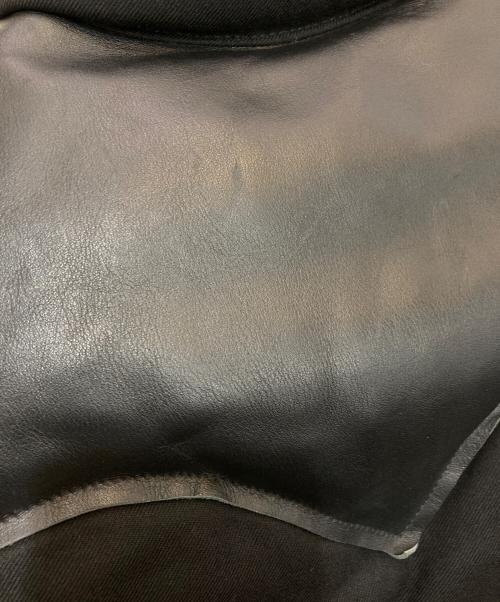 RockyMountainFeatherBed（ロッキーマウンテンフェザーベッド）RockyMountainFeatherBed (ロッキーマウンテンフェザーベッド) ヨークレザー切替ダウンベスト　450-452-02 ブラック サイズ:36の古着・服飾アイテム