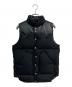 RockyMountainFeatherBed（ロッキーマウンテンフェザーベッド）の古着「ヨークレザー切替ダウンベスト　450-452-02」｜ブラック