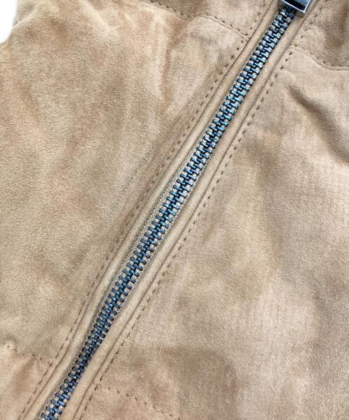 HUGO BOSS（ヒューゴ ボス）HUGO BOSS (ヒューゴ ボス) T-Mest スウェードレザーダウンベスト ブラウン サイズ:52の古着・服飾アイテム