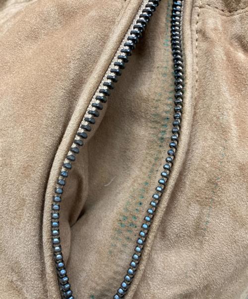 HUGO BOSS（ヒューゴ ボス）HUGO BOSS (ヒューゴ ボス) T-Mest スウェードレザーダウンベスト ブラウン サイズ:52の古着・服飾アイテム