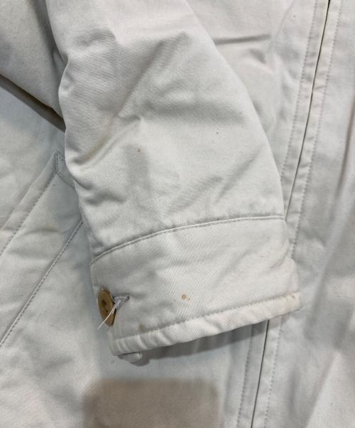 BANANA REPUBLIC（バナナリパブリック）BANANA REPUBLIC (バナナリパブリック) 襟レザー中綿ジップジャケット ベージュ サイズ:Mの古着・服飾アイテム