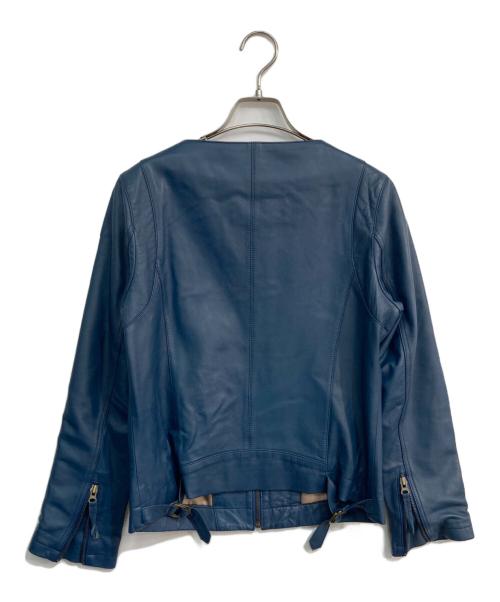 Le Beau（ルボー）Le Beau (ルボー) レザージャケット ブルー サイズ:XLの古着・服飾アイテム