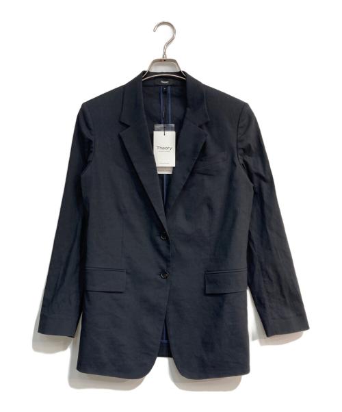 theory（セオリー）theory (セオリー) Good Crunch Wash Straight Blazer J　01-5104107 ネイビー 未使用品の古着・服飾アイテム