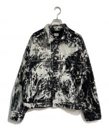 J.S HOMESTEAD（ジャーナルスタンダード ホームステッド）の古着「ハンドブリーチ デニムトラッカー」｜ブラック×ホワイト