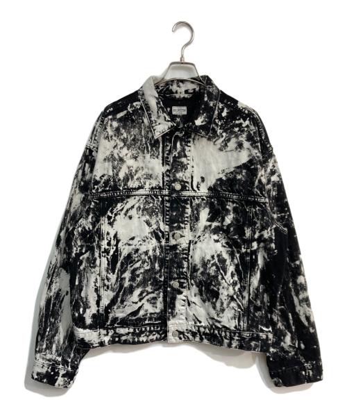 J.S HOMESTEAD（ジャーナルスタンダード ホームステッド）J.S HOMESTEAD (ジャーナルスタンダード ホームステッド) ハンドブリーチ デニムトラッカー ブラック×ホワイト サイズ:Mの古着・服飾アイテム